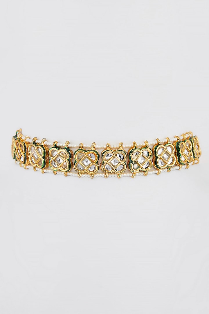 Gold Plated Meenakari Choker Necklace by Just Shraddha