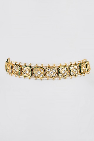Gold Plated Meenakari Choker Necklace by Just Shraddha