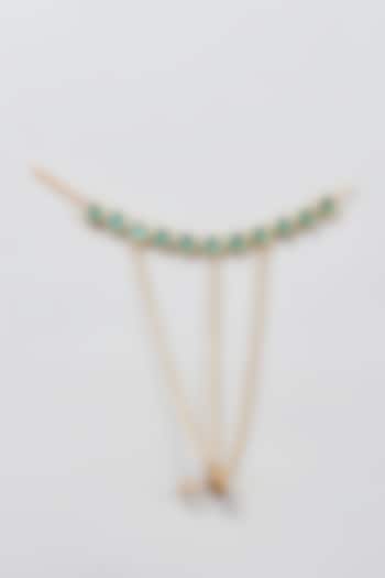 Gold Plated Kundan Polki Hathphool by Just Shraddha at Pernia's Pop Up Shop