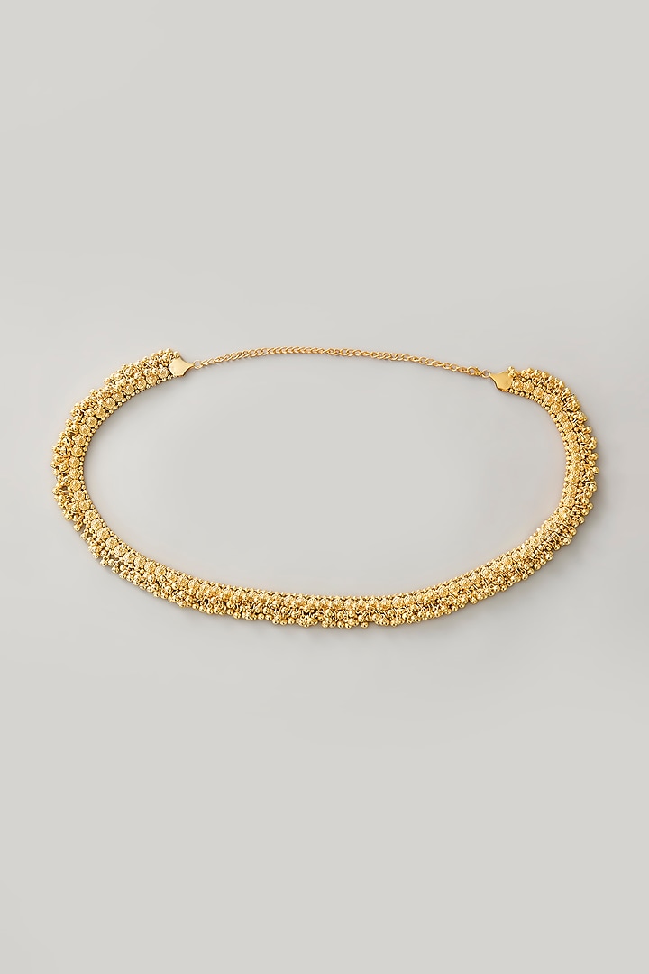 Gold Finish Necklace by Just Shraddha at Pernia's Pop Up Shop
