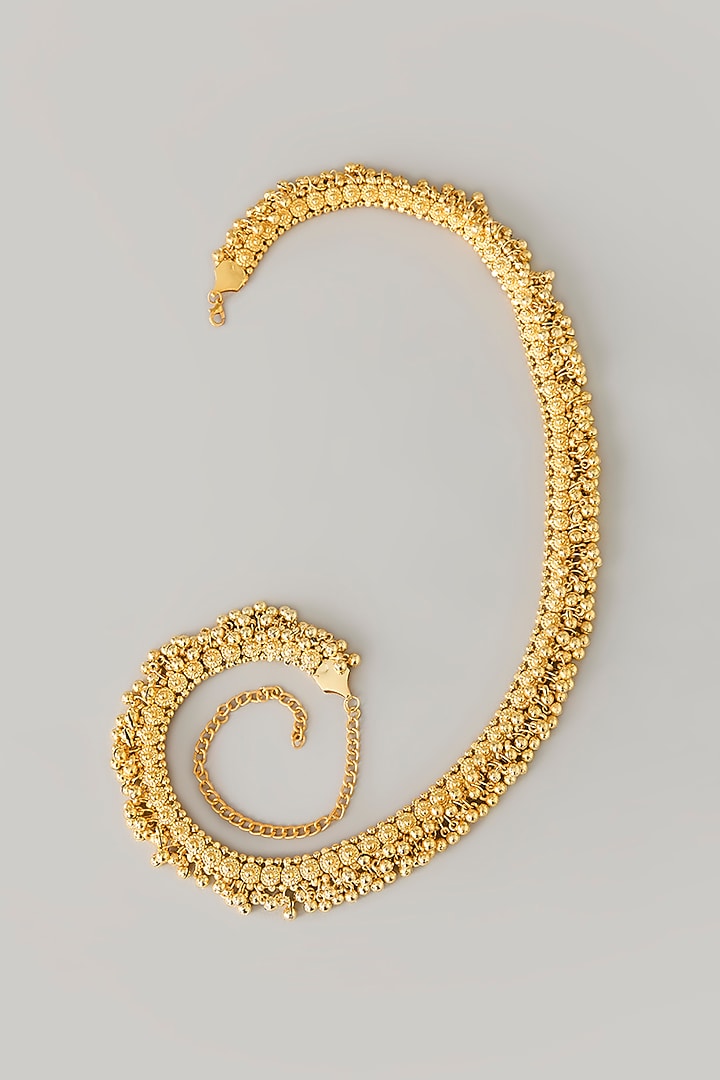 Gold Finish Necklace by Just Shraddha at Pernia's Pop Up Shop