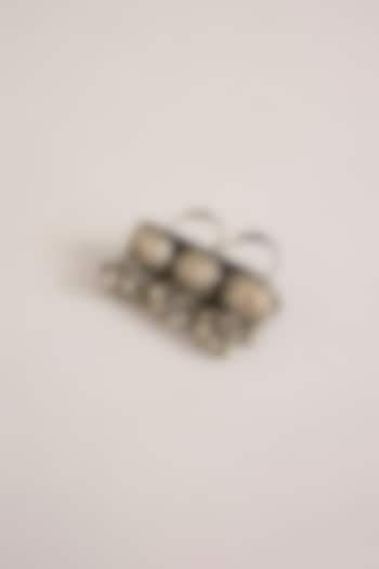 Oxidised Silver Finish Ghungroo Ring by Just Shraddha at Pernia's Pop Up Shop