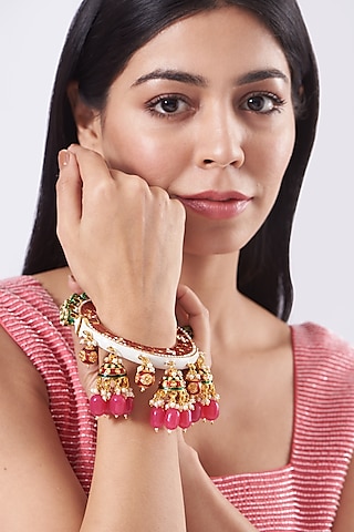 Beautiful bracelet design for girls with latkan