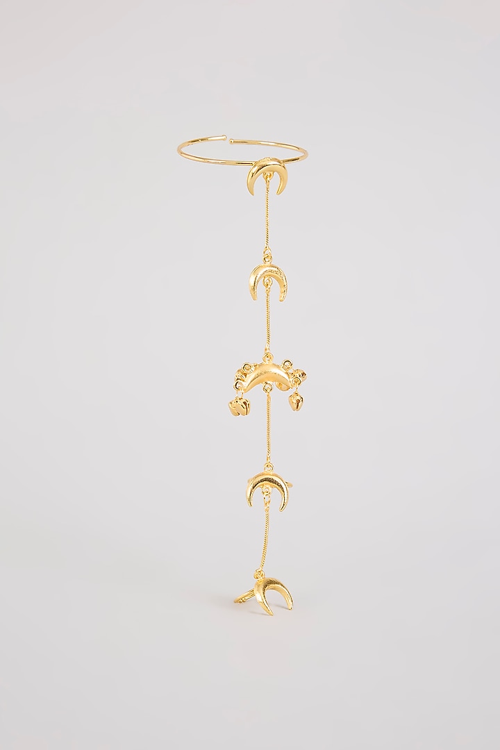 Gold Plated Chand Motif & Ghungroo Haahtphool by Just Shraddha at Pernia's Pop Up Shop