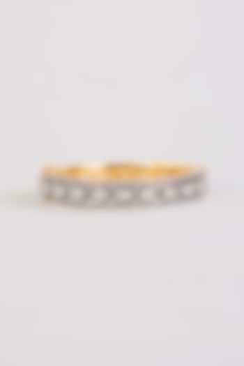 White Rhodium Plated Zircon Bangle by Just Shraddha at Pernia's Pop Up Shop