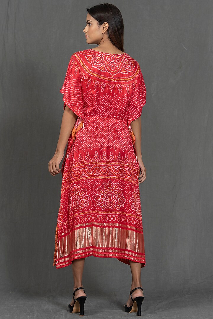 Pink Hand Embroidered Kaftan by Kimaya by Vandana Rathi at Pernia's Pop Up Shop