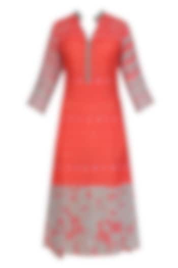 Coral and Grey Shaded Tye and Dye Tunic only at Pernia's Pop Up Shop.