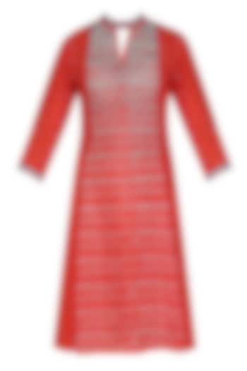 Coral and ​Grey Tye and Dye Print Tunic available only at Pernia's Pop Up Shop.