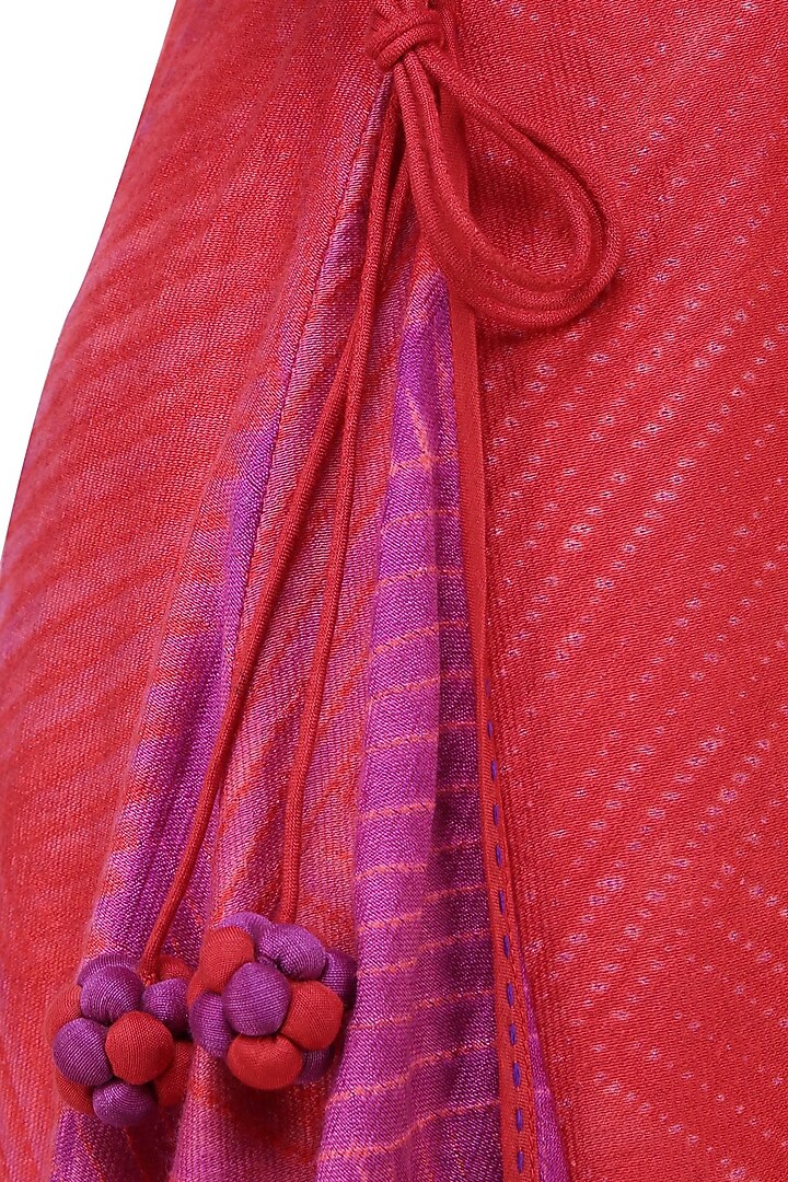 Red and purple tye and dye printed tunic available only at Pernia's Pop Up Shop.