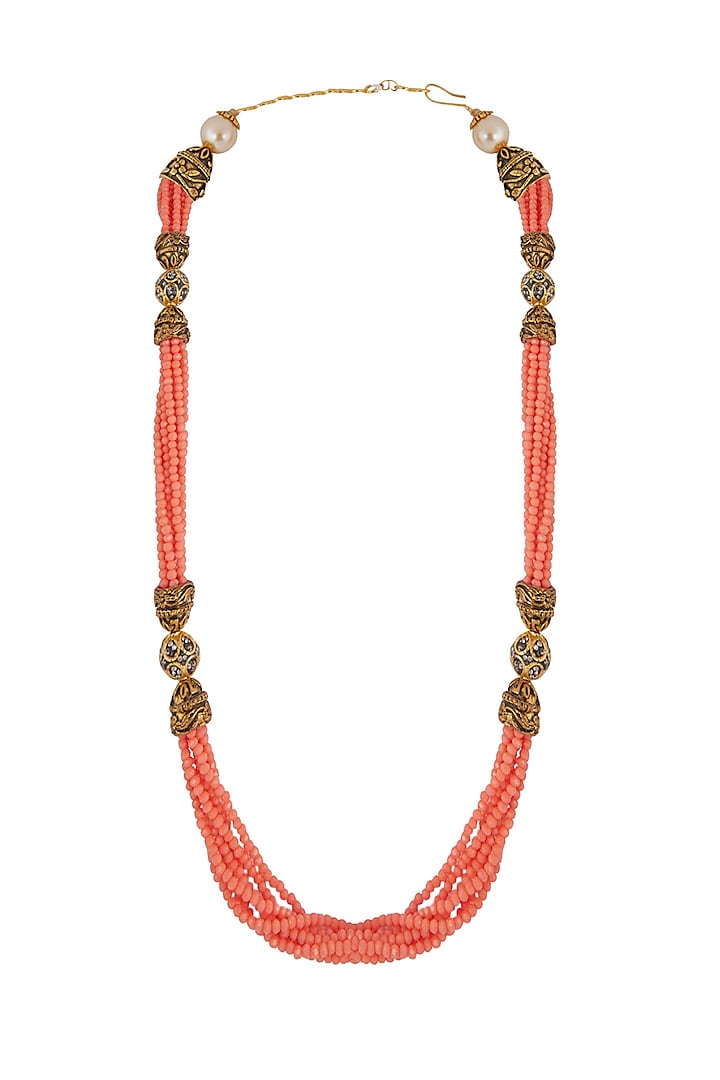 Gold Plated Multi String Necklace by Just Shraddha