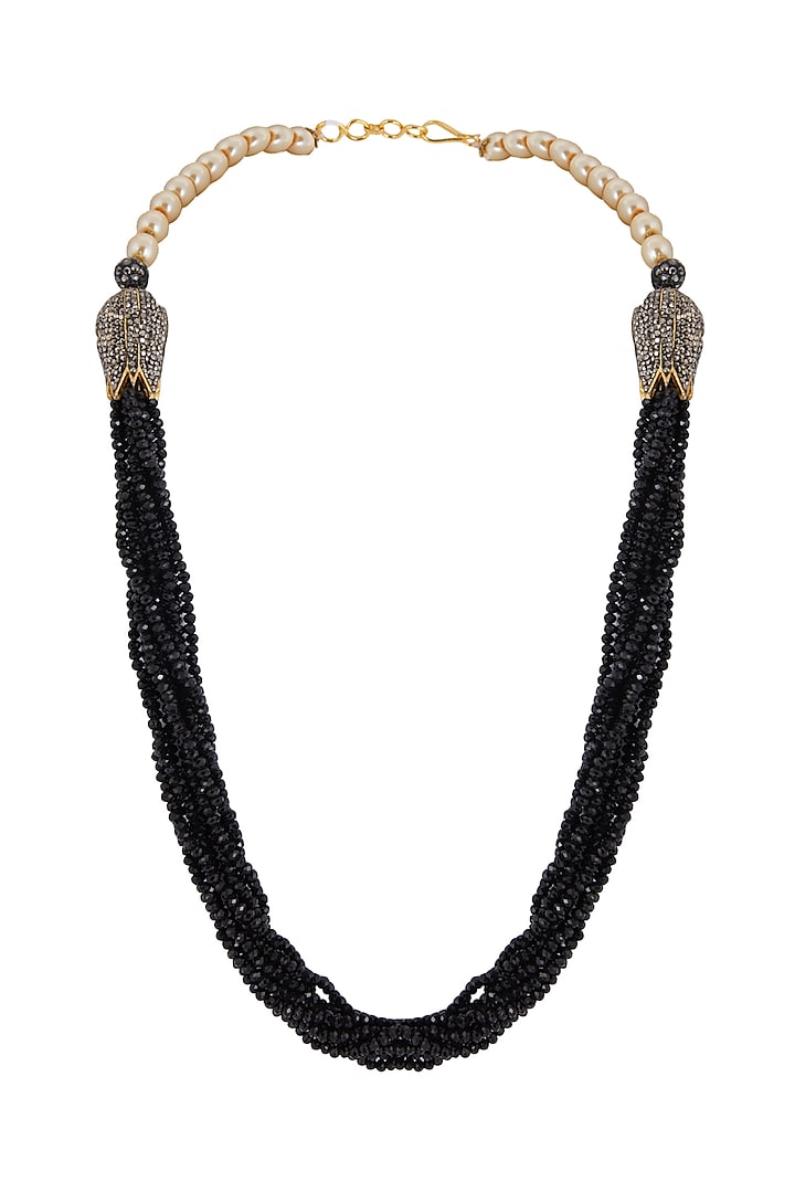 Gold Plated Beads Necklace by Just Shraddha