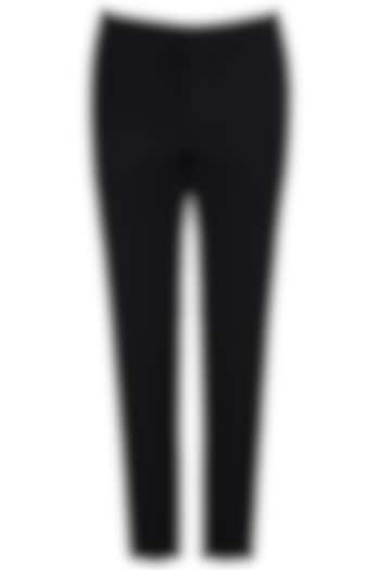 Black Slim Fit Trousers by Kommal Sood