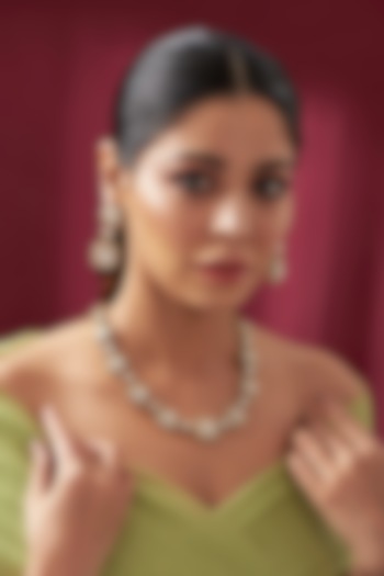 Gold Plated Kundan Polki Meenakari Necklace Set by Just Shraddha at Pernia's Pop Up Shop