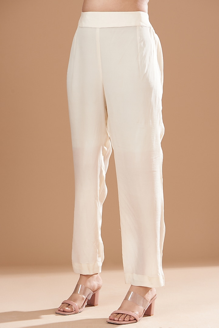 Ivory Organza Foil & Tie Dyed Kaftan Set by Kisneel by Pam at Pernia's Pop Up Shop