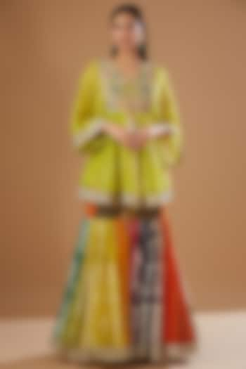 Multi-Coloured Organza Gharara Set by Kisneel by Pam at Pernia's Pop Up Shop