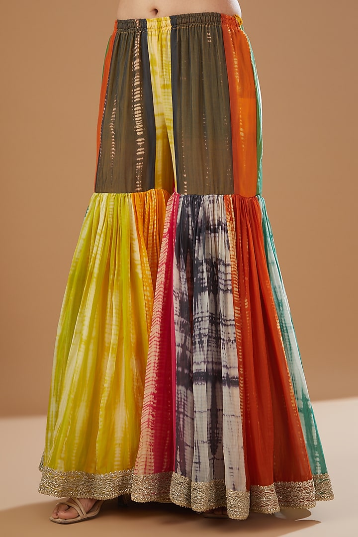 Multi-Coloured Organza Gharara Set by Kisneel by Pam at Pernia's Pop Up Shop