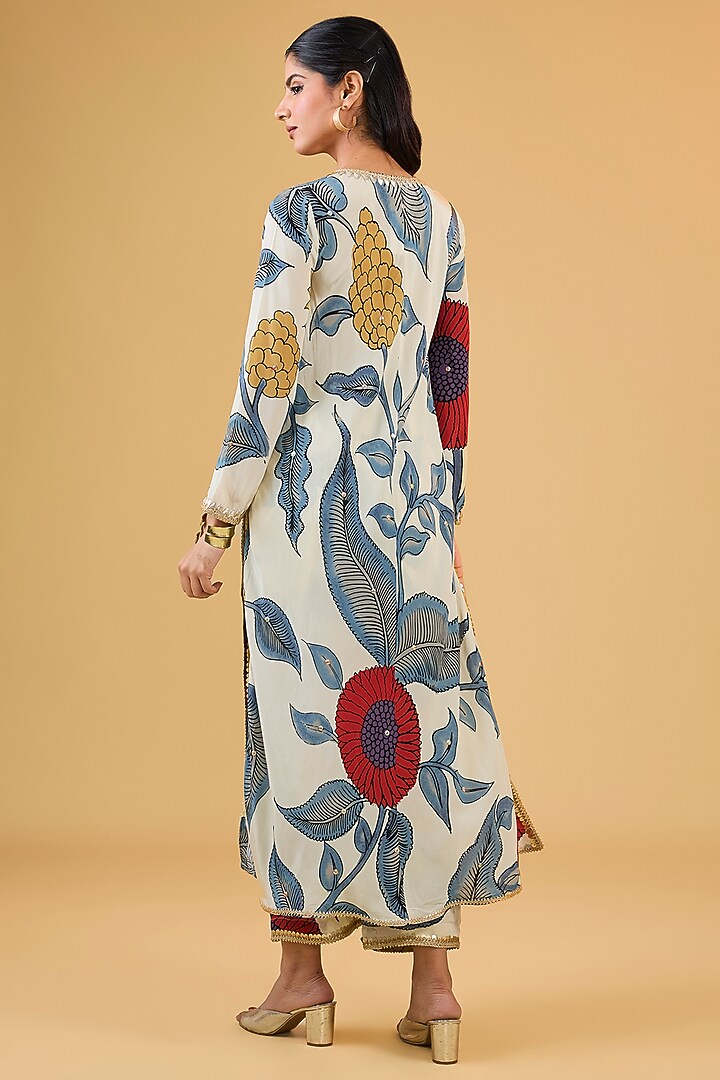 Multi-Colored Crepe Digital Printed Kurta Set by Kisneel by Pam at Pernia's Pop Up Shop