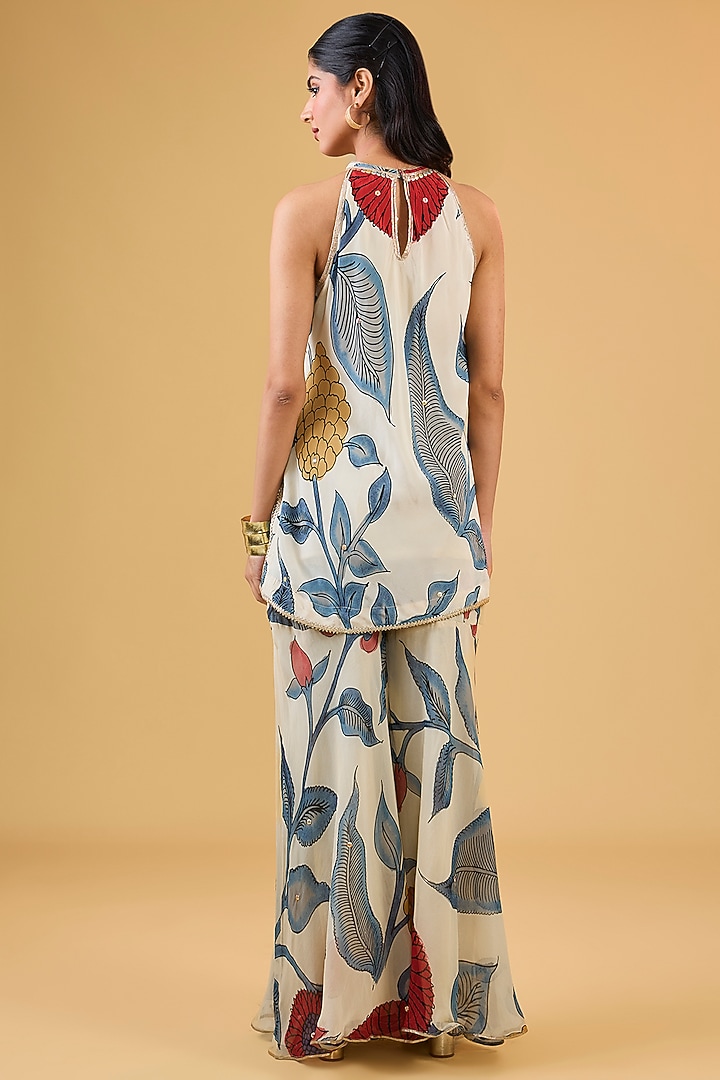 Multi-Colored Synthetic Digital Printed Gharara Set by Kisneel by Pam at Pernia's Pop Up Shop