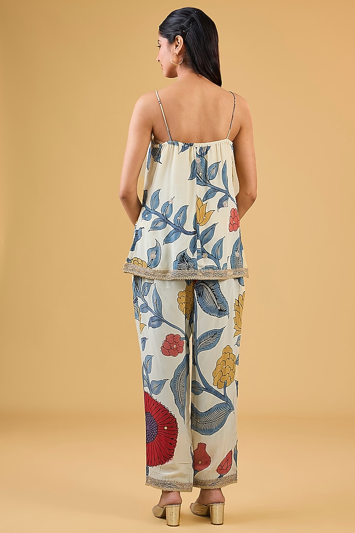 Multi-Colored Organza Digital Printed Jacket Set by Kisneel by Pam at Pernia's Pop Up Shop