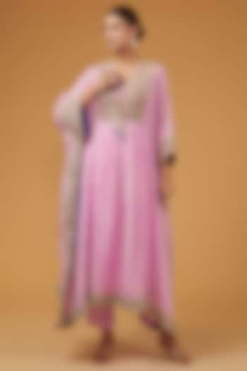 Lavender Viscose Organza Kaftan Set by Kisneel by Pam at Pernia's Pop Up Shop