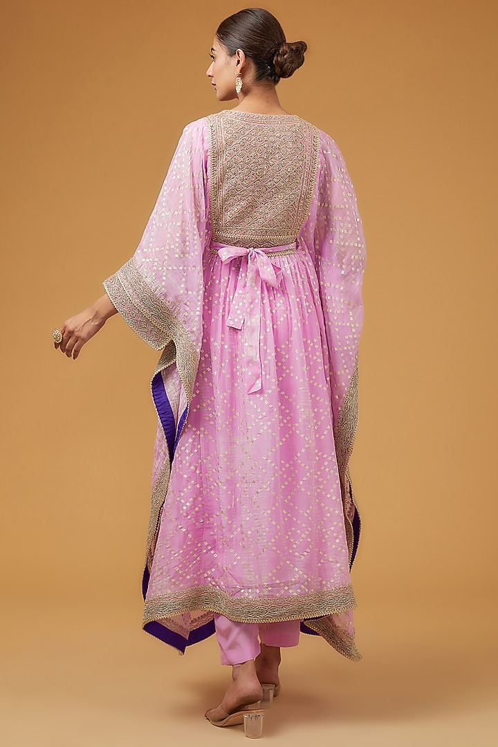 Lavender Viscose Organza Kaftan Set by Kisneel by Pam at Pernia's Pop Up Shop