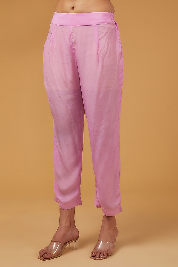 Lavender Viscose Organza Kaftan Set by Kisneel by Pam at Pernia's Pop Up Shop