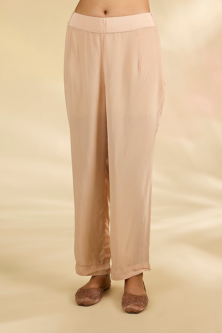 Rose Pink Viscose Digital Printed Kurta Set by Kisneel by Pam at Pernia's Pop Up Shop