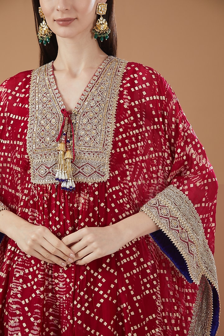 Fuchsia Organza Kaftan Set by Kisneel by Pam at Pernia's Pop Up Shop