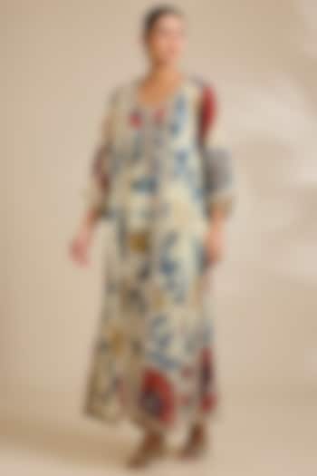 Multi-Colored Organza Digital Printed Jacket Set by Kisneel by Pam at Pernia's Pop Up Shop