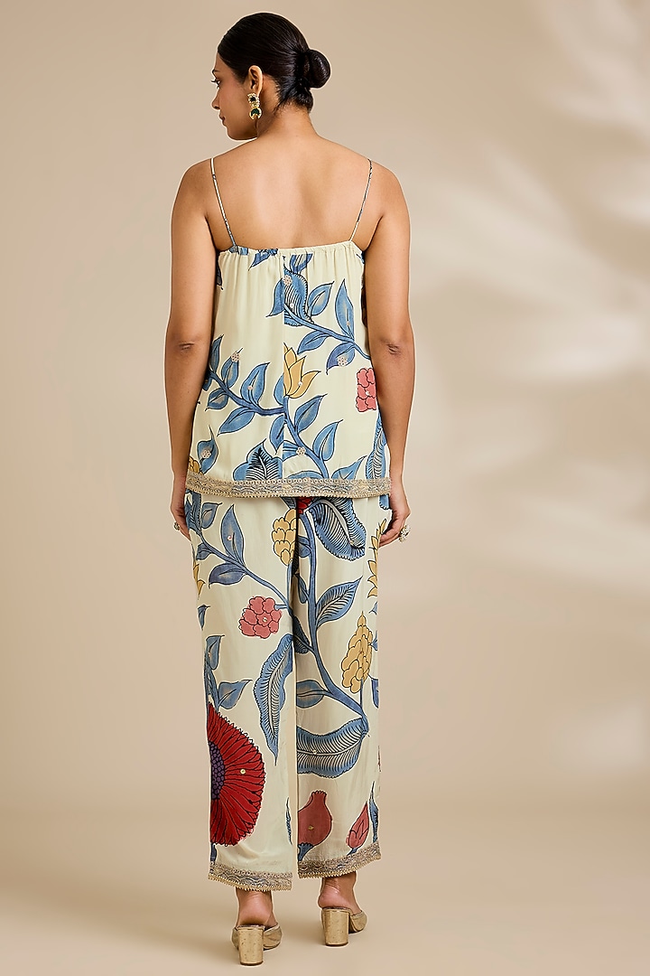 Multi-Colored Organza Digital Printed Jacket Set by Kisneel by Pam at Pernia's Pop Up Shop