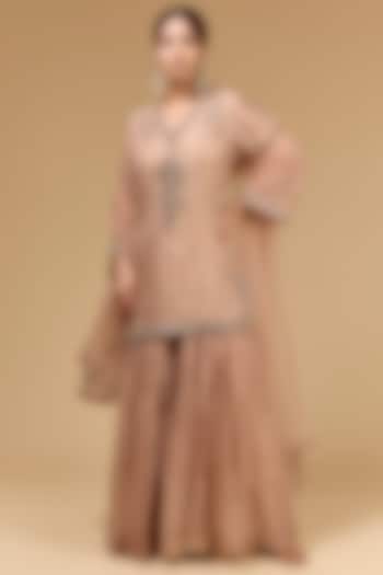 Pink Tissue Gharara Set by Kisneel by Pam at Pernia's Pop Up Shop