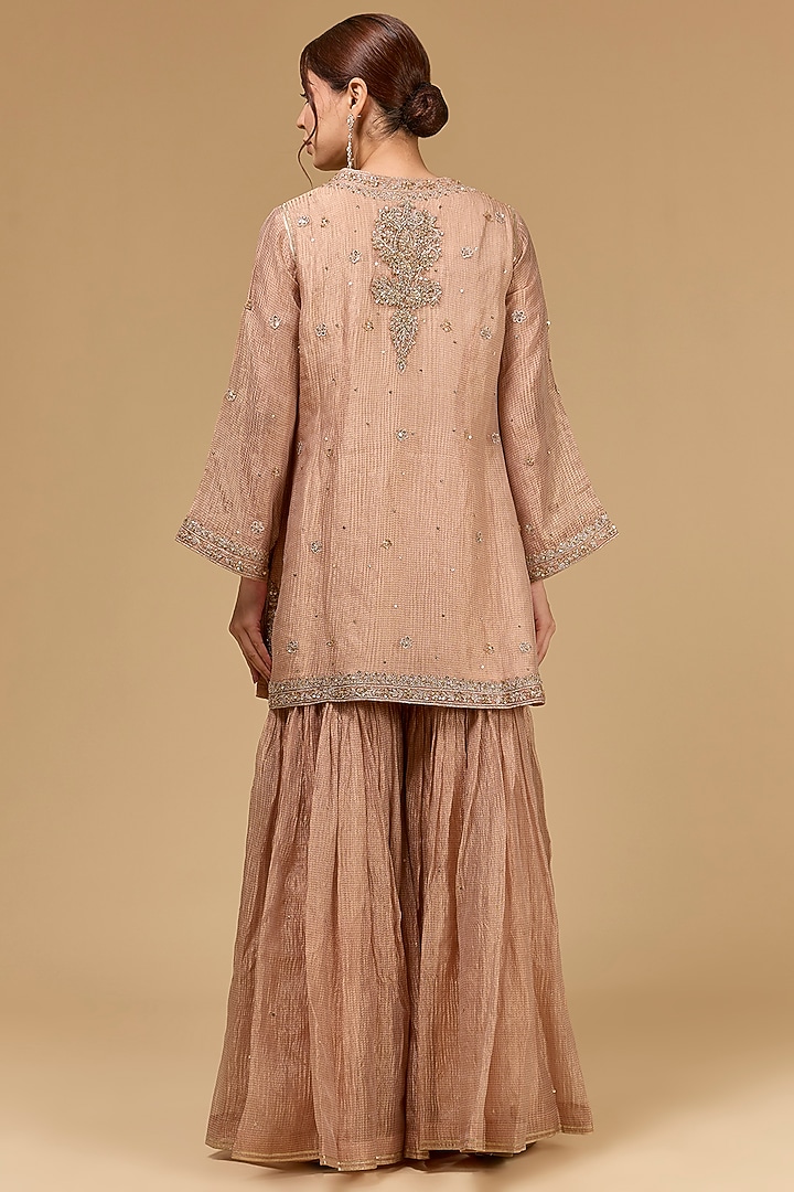 Pink Tissue Gharara Set by Kisneel by Pam at Pernia's Pop Up Shop