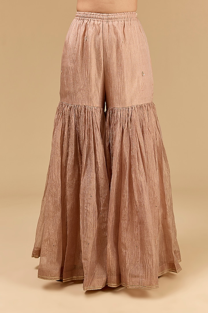 Pink Tissue Gharara Set by Kisneel by Pam at Pernia's Pop Up Shop