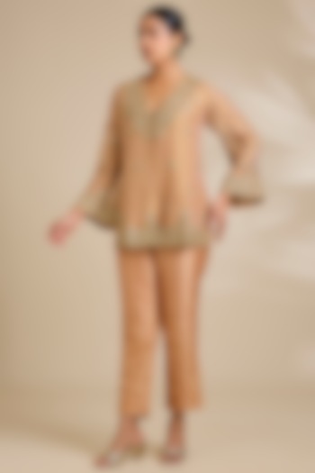 Gold Peach Tissue Co-Ord Set by Kisneel by Pam at Pernia's Pop Up Shop