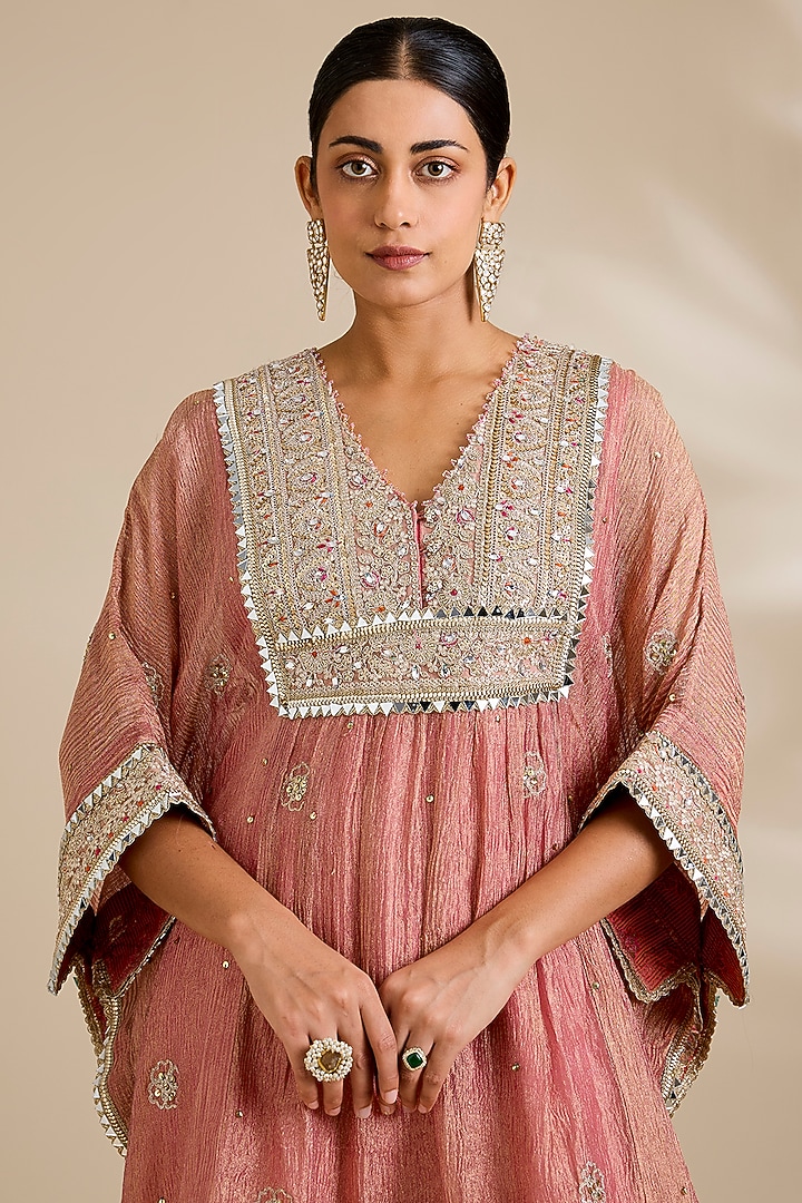 Pink Tissue Wedding Sharara Set by Kisneel by Pam at Pernia's Pop Up Shop