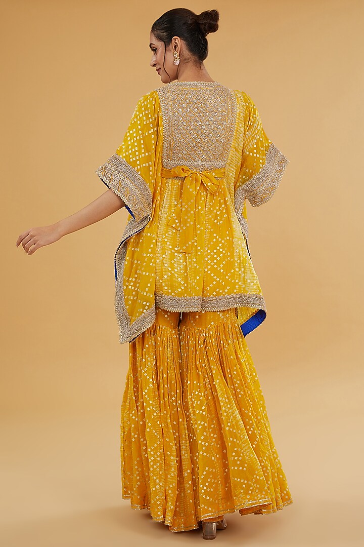 Yellow Organza Gharara Set by Kisneel by Pam at Pernia's Pop Up Shop