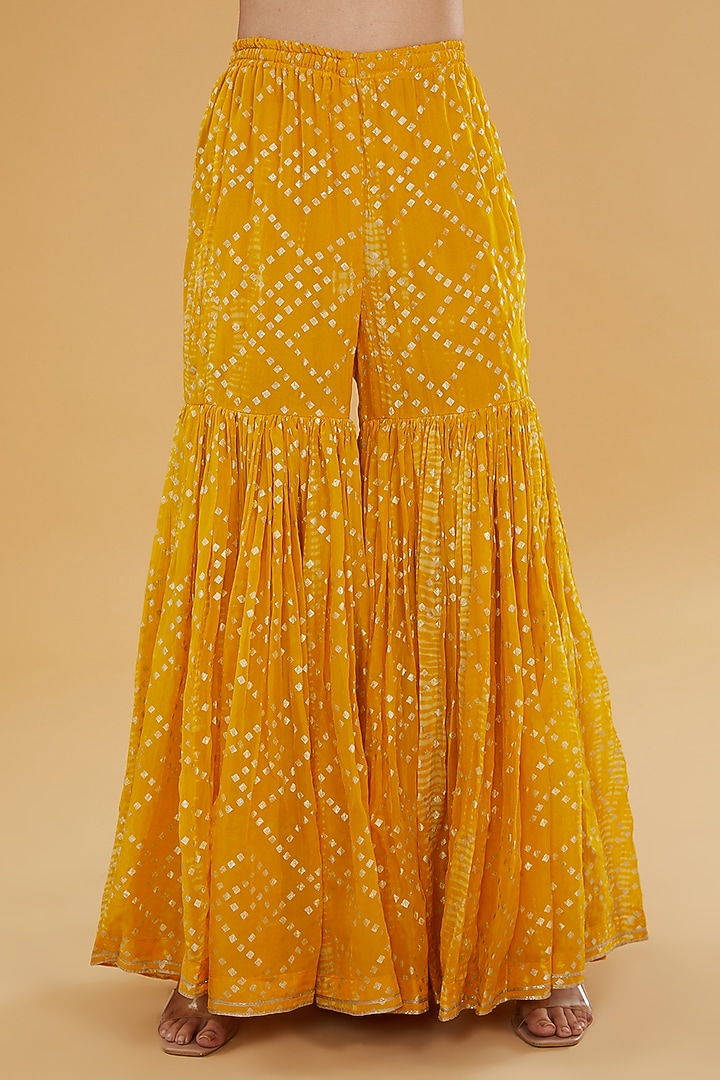 Yellow Organza Gharara Set by Kisneel by Pam at Pernia's Pop Up Shop