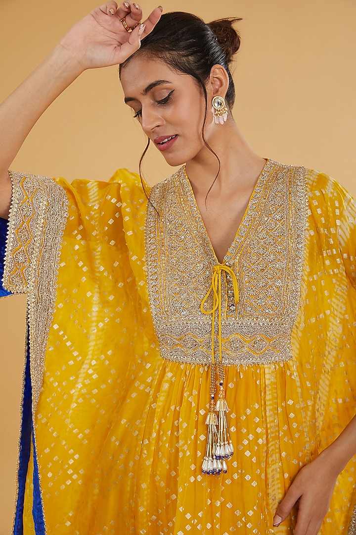 Yellow Organza Gharara Set by Kisneel by Pam at Pernia's Pop Up Shop