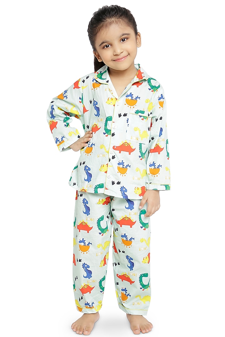 Multi Colored Printed Night Suit by Knitting doodles at Pernia's Pop Up Shop