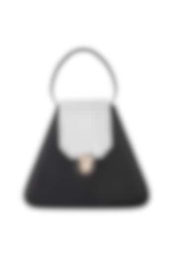 Black Handbag With Crossbody Chain by KNGN