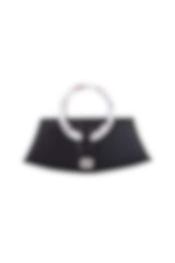 Black Handbag With Acrylic Handle by KNGN