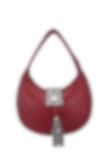 Red Shoulder Handbag With One Main Zip by KNGN