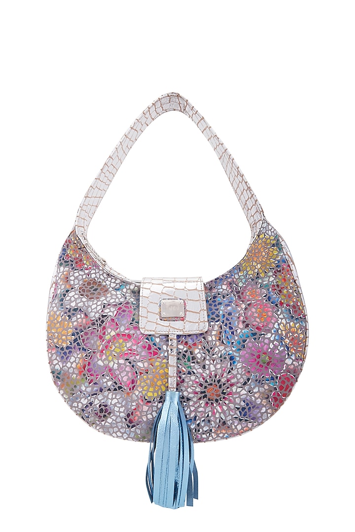 Multi Colored Handbag With Shoulder Strap by KNGN