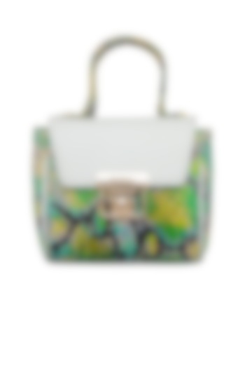 White & Green Mini Crossbody Bag by KNGN