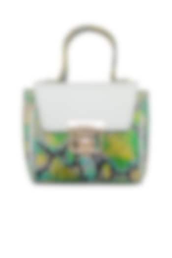White & Green Mini Crossbody Bag by KNGN