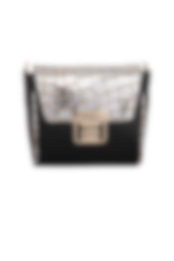 Black & Silver Mini Crossbody Bag by KNGN
