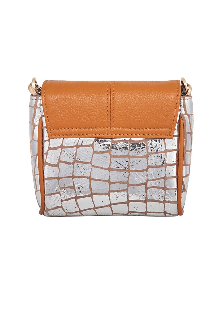 Silver & Yellow Mini Crossbody Bag by KNGN at Pernia's Pop Up Shop