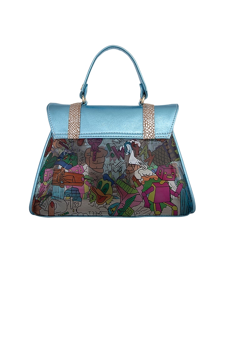Blue Handcrafted Crossbody Bag by KNGN at Pernia's Pop Up Shop