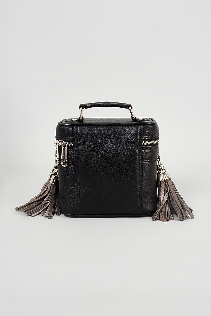 Black Handcrafted Handbag by KNGN at Pernia's Pop Up Shop