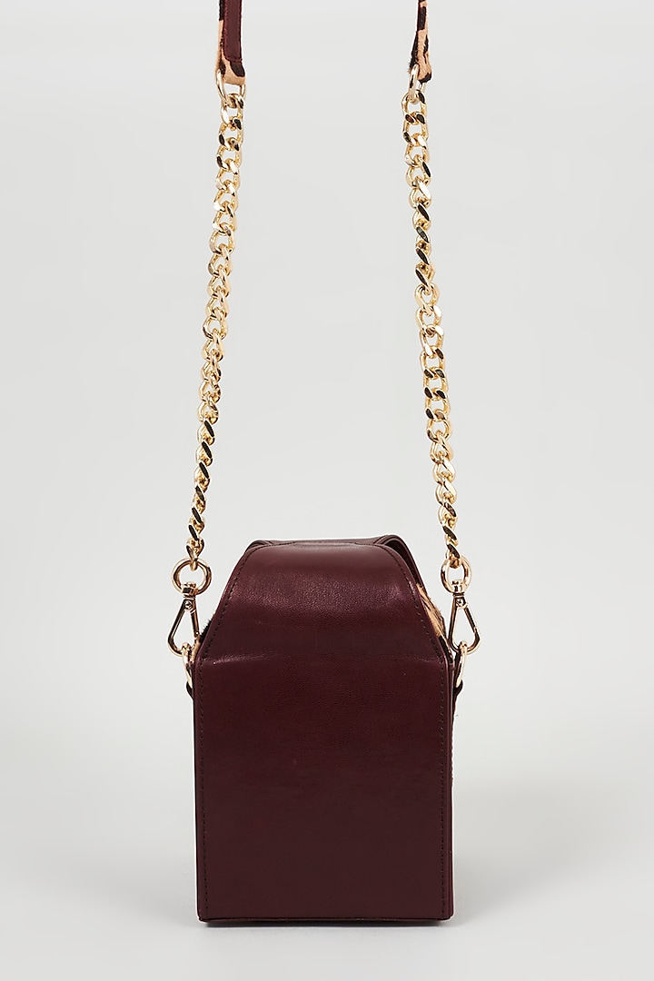 Maroon Handcrafted Handbag by KNGN